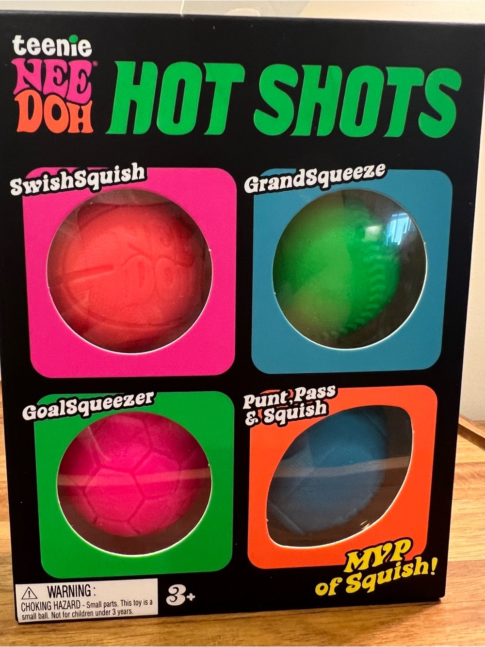 🌟Authentic, Viral teenie NeeDoh Hot Shots Squeeze Ball Set of 4